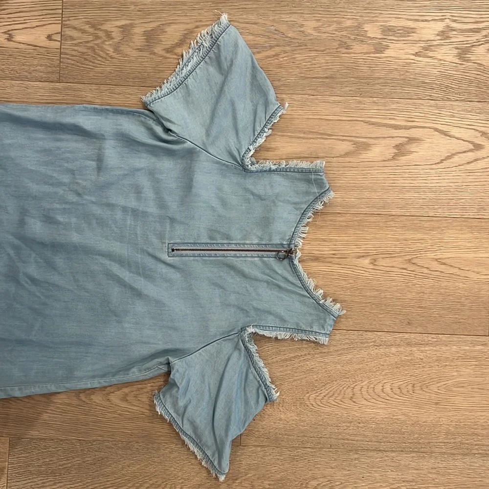 PPLA Cleo Fringed Trim Cold Shoulder Dress, Size Small - Picture 4 of 8